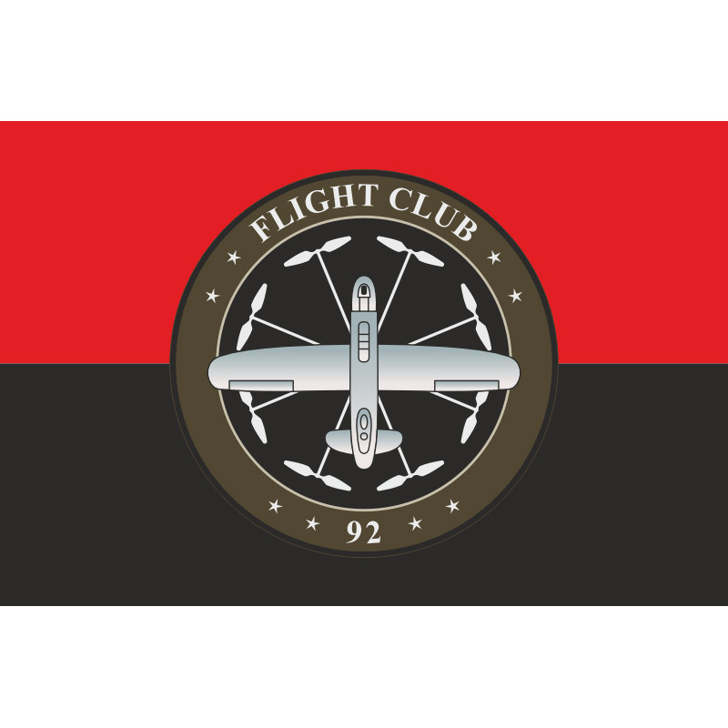 Флаг Роты разведывательных БПЛА «Flight Club» 92 ОМБр ВСУ. Вариант-02 Флаг Роты разведывательных БПЛА «Flight Club» 92 ОМБр ВСУ. Вариант-02