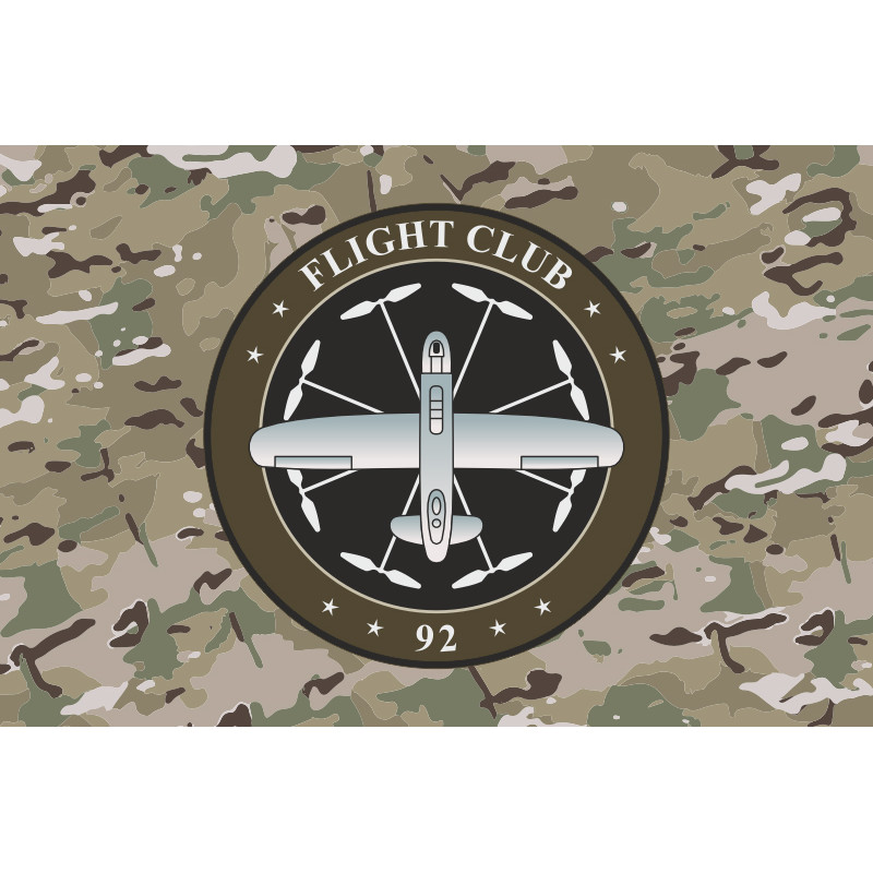 Флаг Роты разведывательных БПЛА «Flight Club» 92 ОМБр ВСУ. Вариант-04 Флаг Роты разведывательных БПЛА «Flight Club» 92 ОМБр ВСУ. Вариант-04