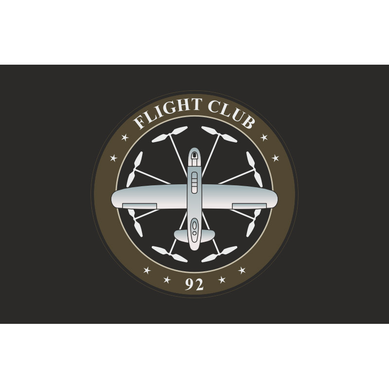 Флаг Роты разведывательных БПЛА «Flight Club» 92 ОМБр ВСУ. Вариант-06 Флаг Роты разведывательных БПЛА «Flight Club» 92 ОМБр ВСУ. Вариант-06