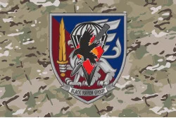 Прапор РУБпАК «Black Raven Group» 81 ОАеМБр ЗСУ. Варіант-05 Прапор РУБпАК «Black Raven Group» 81 ОАеМБр ЗСУ. Варіант-05