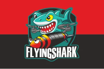 Прапор РУБпАК «Flying Shark» 40 ОБрБО ВМС ЗСУ. Варіант-03