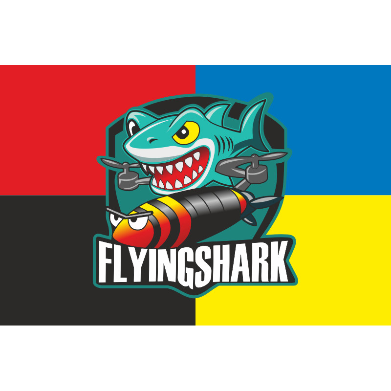 Прапор РУБпАК «Flying Shark» 40 ОБрБО ВМС ЗСУ. Варіант-04 Прапор РУБпАК «Flying Shark» 40 ОБрБО ВМС ЗСУ. Варіант-04