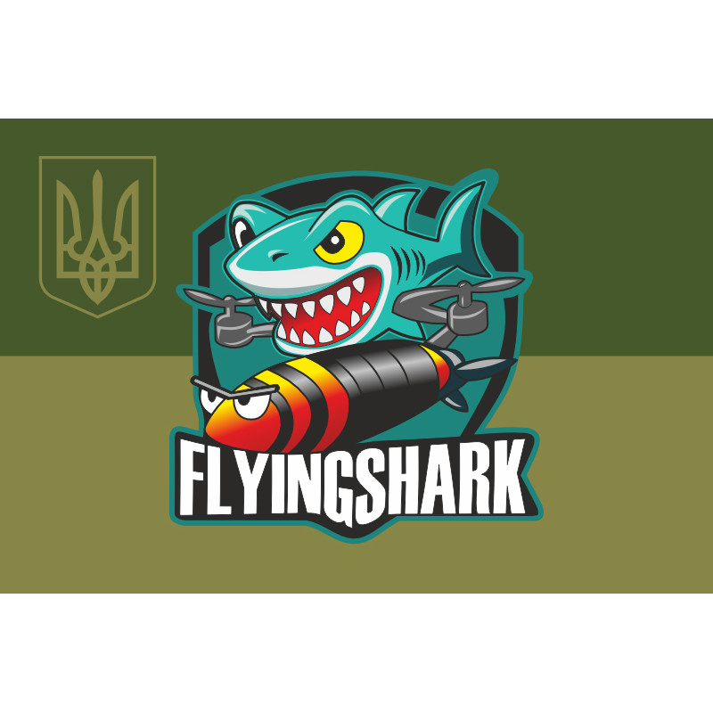 Прапор РУБпАК «Flying Shark» 40 ОБрБО ВМС ЗСУ. Варіант-06 Прапор РУБпАК «Flying Shark» 40 ОБрБО ВМС ЗСУ. Варіант-06