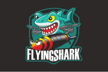 Прапор РУБпАК «Flying Shark» 40 ОБрБО ВМС ЗСУ. Варіант-07