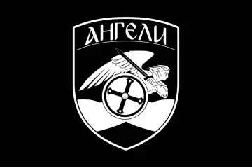 Флаг Подразделения аэроразведки БПЛА «Ангелы» 414 ОБУБАС ВСУ «Птицы Мадяра». Вариант-06 Флаг Подразделения аэроразведки БПЛА «Ангелы» 414 ОБУБАС ВСУ «Птицы Мадяра». Вариант-06