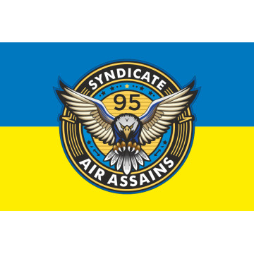 Флаг РУБпАК «Syndicate 95» 95 ОДШБр ДШВ ВСУ. Вариант-01 Флаг РУБпАК «Syndicate 95» 95 ОДШБр ДШВ ВСУ. Вариант-01