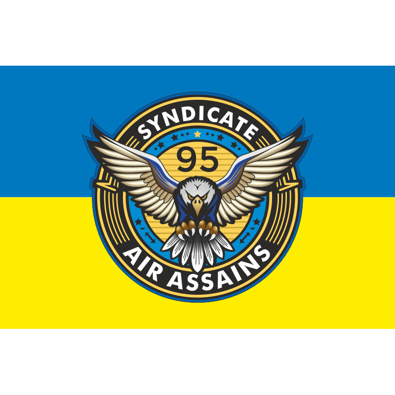 Прапор РУБпАК «Syndicate 95» 95 ОДШБр ДШВ ЗСУ. Варіант-01 Прапор РУБпАК «Syndicate 95» 95 ОДШБр ДШВ ЗСУ. Варіант-01