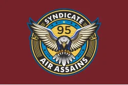 Прапор РУБпАК «Syndicate 95» 95 ОДШБр ДШВ ЗСУ. Варіант-03 Прапор РУБпАК «Syndicate 95» 95 ОДШБр ДШВ ЗСУ. Варіант-03