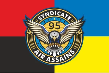 Прапор РУБпАК «Syndicate 95» 95 ОДШБр ДШВ ЗСУ. Варіант-04 Прапор РУБпАК «Syndicate 95» 95 ОДШБр ДШВ ЗСУ. Варіант-04