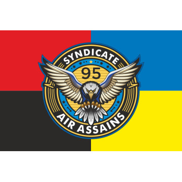 Флаг РУБпАК «Syndicate 95» 95 ОДШБр ДШВ ВСУ. Вариант-04 Флаг РУБпАК «Syndicate 95» 95 ОДШБр ДШВ ВСУ. Вариант-04
