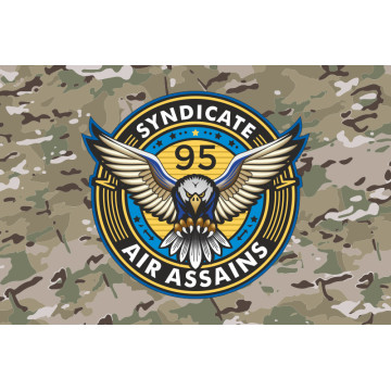 Флаг РУБпАК «Syndicate 95» 95 ОДШБр ДШВ ВСУ. Вариант-05 Флаг РУБпАК «Syndicate 95» 95 ОДШБр ДШВ ВСУ. Вариант-05