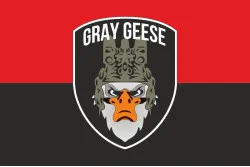 Флаг РУБпАК «Gray Geese» ВСУ. Вариант-02 Флаг РУБпАК «Gray Geese» ВСУ. Вариант-02