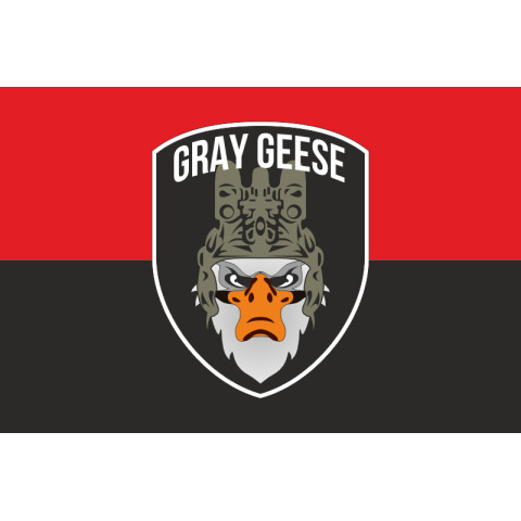 Флаг РУБпАК «Gray Geese» ВСУ. Вариант-02 Флаг РУБпАК «Gray Geese» ВСУ. Вариант-02
