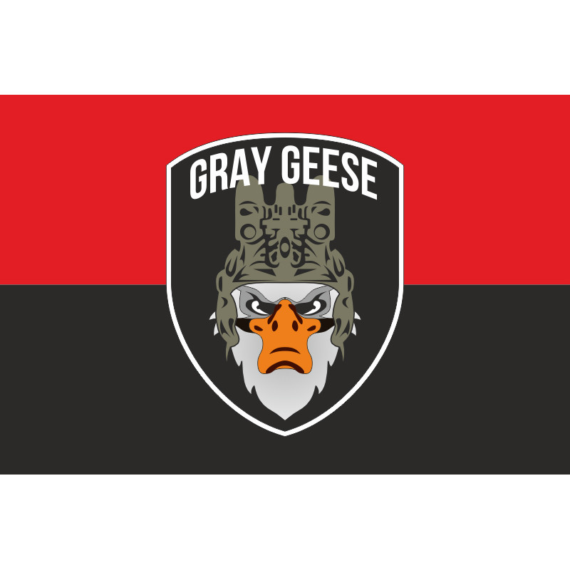 Флаг РУБпАК «Gray Geese» ВСУ. Вариант-02 Флаг РУБпАК «Gray Geese» ВСУ. Вариант-02