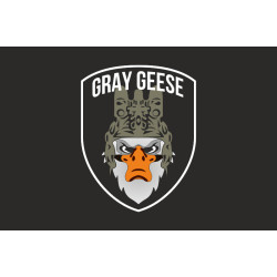 Флаг РУБпАК «Gray Geese» ВСУ. Вариант-06 Флаг РУБпАК «Gray Geese» ВСУ. Вариант-06