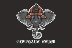 Прапор Підрозділу наземної та повітряної розвідки «ELEPHANT TEAM» ДПСУ. Варіант-01