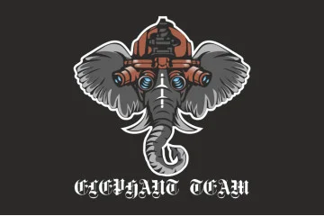 Флаг Подразделения наземной и воздушной разведки «ELEPHANT TEAM» ГПСУ. Вариант-01 Флаг Подразделения наземной и воздушной разведки «ELEPHANT TEAM» ГПСУ. Вариант-01