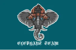 Прапор Підрозділу наземної та повітряної розвідки «ELEPHANT TEAM» ДПСУ. Варіант-02