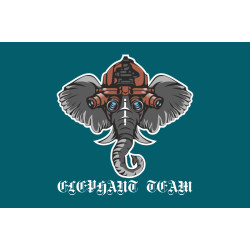 Флаг Подразделения наземной и воздушной разведки «ELEPHANT TEAM» ГПСУ. Вариант-02 Флаг Подразделения наземной и воздушной разведки «ELEPHANT TEAM» ГПСУ. Вариант-02