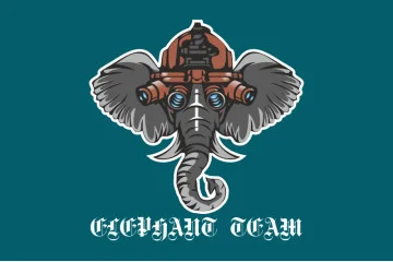 Флаг Подразделения наземной и воздушной разведки «ELEPHANT TEAM» ГПСУ. Вариант-02 Флаг Подразделения наземной и воздушной разведки «ELEPHANT TEAM» ГПСУ. Вариант-02
