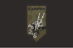 Прапор Підрозділу операторів зенітних FPV-дронів «GARPUN» ЗСУ. Варіант-06 Прапор Підрозділу операторів зенітних FPV-дронів «GARPUN» ЗСУ. Варіант-06