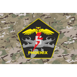 Флаг Подразделения ударных БПЛА «Phoenix» 5 ОШБр ВСУ. Вариант-04 Флаг Подразделения ударных БПЛА «Phoenix» 5 ОШБр ВСУ. Вариант-04