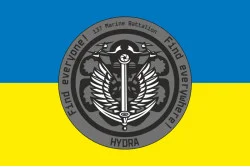 Прапор РУБпАК «Hydra» 137 ОБМП ВМС ЗСУ. Варіант-01 Прапор РУБпАК «Hydra» 137 ОБМП ВМС ЗСУ. Варіант-01