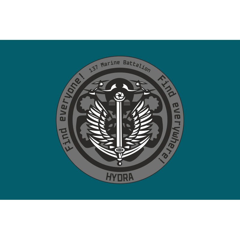 Флаг РУБпАК «Hydra» 137 ОБМП ВМС ВСУ. Вариант-03 Флаг РУБпАК «Hydra» 137 ОБМП ВМС ВСУ. Вариант-03