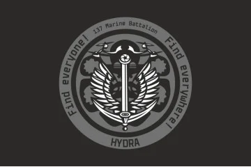 Прапор РУБпАК «Hydra» 137 ОБМП ВМС ЗСУ. Варіант-07 Прапор РУБпАК «Hydra» 137 ОБМП ВМС ЗСУ. Варіант-07