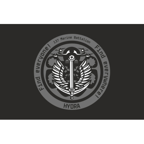 Флаг РУБпАК «Hydra» 137 ОБМП ВМС ВСУ. Вариант-07 Флаг РУБпАК «Hydra» 137 ОБМП ВМС ВСУ. Вариант-07