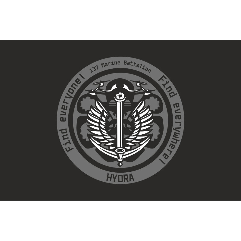 Флаг РУБпАК «Hydra» 137 ОБМП ВМС ВСУ. Вариант-07 Флаг РУБпАК «Hydra» 137 ОБМП ВМС ВСУ. Вариант-07