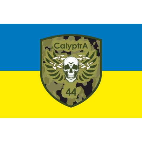 Флаг ББпС (батальон беспилотных систем) «Calyptra» 44 ОМБр ВСУ. Вариант-01