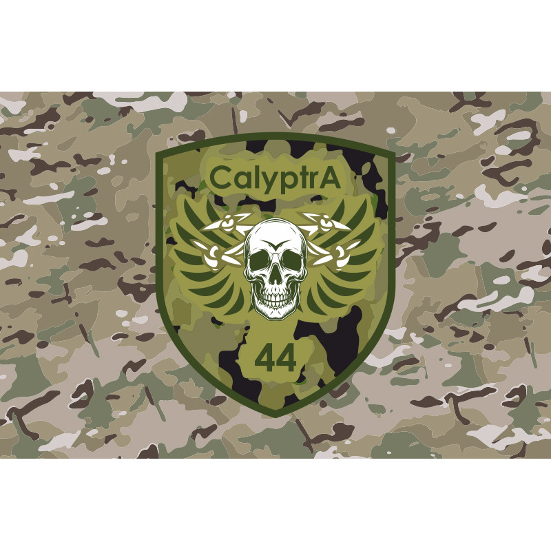 Флаг ББпС (батальон беспилотных систем) «Calyptra» 44 ОМБр ВСУ. Вариант-04 Флаг ББпС (батальон беспилотных систем) «Calyptra» 44 ОМБр ВСУ. Вариант-04