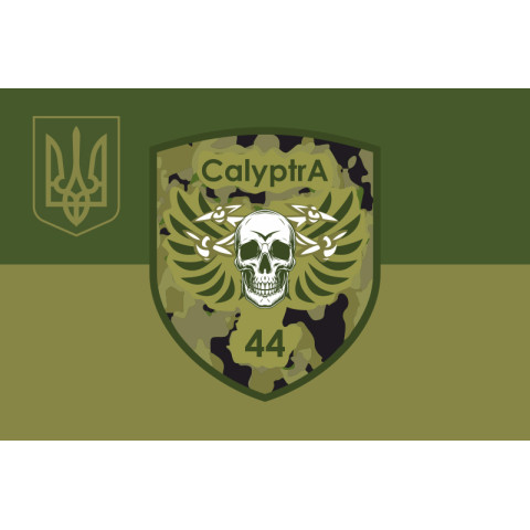 Флаг ББпС (батальон беспилотных систем) «Calyptra» 44 ОМБр ВСУ. Вариант-05 Флаг ББпС (батальон беспилотных систем) «Calyptra» 44 ОМБр ВСУ. Вариант-05