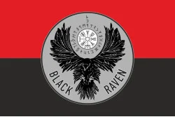 Прапор РУБпАК «Black Raven» 93 ОМБр ЗСУ. Варіант-02 Прапор РУБпАК «Black Raven» 93 ОМБр ЗСУ. Варіант-02