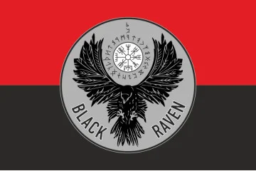 Прапор РУБпАК «Black Raven» 93 ОМБр ЗСУ. Варіант-02 Прапор РУБпАК «Black Raven» 93 ОМБр ЗСУ. Варіант-02