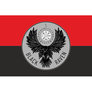 Прапор РУБпАК «Black Raven» 93 ОМБр ЗСУ. Варіант-02 Прапор РУБпАК «Black Raven» 93 ОМБр ЗСУ. Варіант-02