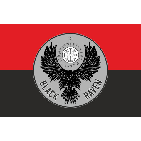 Прапор РУБпАК «Black Raven» 93 ОМБр ЗСУ. Варіант-02