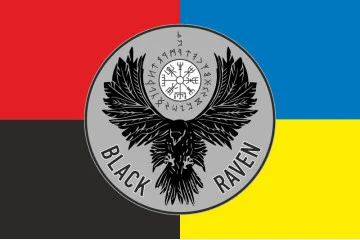 Прапор РУБпАК «Black Raven» 93 ОМБр ЗСУ. Варіант-03 Прапор РУБпАК «Black Raven» 93 ОМБр ЗСУ. Варіант-03