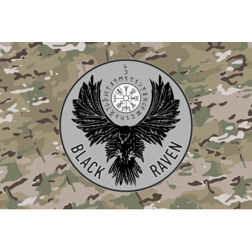 Прапор РУБпАК «Black Raven» 93 ОМБр ЗСУ. Варіант-04 Прапор РУБпАК «Black Raven» 93 ОМБр ЗСУ. Варіант-04