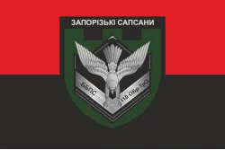Прапор ББпС (батальйон безпілотних систем) «Запорізькі сапсани» 110 ОБрТрО ЗСУ. Варіант-02 Прапор ББпС (батальйон безпілотних систем) «Запорізькі сапсани» 110 ОБрТрО ЗСУ. Варіант-02