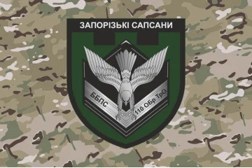 Флаг ББпС (батальон беспилотных систем) «Запорожские сапсаны» 110 ОБрТрО ВСУ. Вариант-04