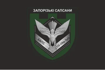 Флаг ББпС (батальон беспилотных систем) «Запорожские сапсаны» 110 ОБрТрО ВСУ. Вариант-06