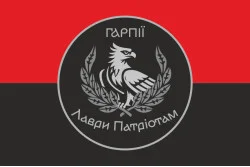 Прапор Підрозділу операторів БПЛА «Гарпії» ЗСУ. Варіант-03 Прапор Підрозділу операторів БПЛА «Гарпії» ЗСУ. Варіант-03