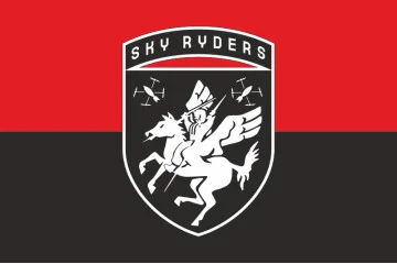 Прапор РУБпАК «Sky Riders» 116 ОМБр ЗСУ. Варіант-02 Прапор РУБпАК «Sky Riders» 116 ОМБр ЗСУ. Варіант-02