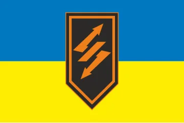 Прапор 122 ОБЗ (окремий батальйон зв’язку) ЗСУ. Варіант-01 Прапор 122 ОБЗ (окремий батальйон зв’язку) ЗСУ. Варіант-01