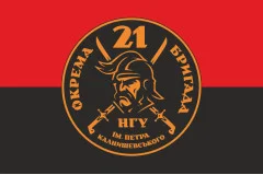 Флаг 21 ОБрООП (отдельная бригада охраны общественного порядка) НГУ. Вариант-10