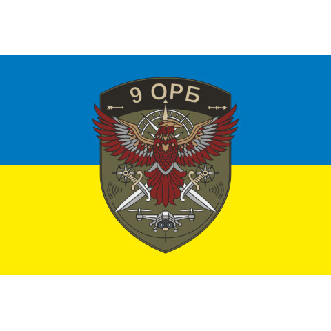 Прапор 9 ОРБ (окремий розвідувальний батальйон) ЗСУ. Варіант-01