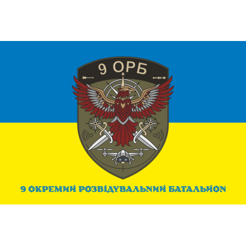 Прапор 9 ОРБ (окремий розвідувальний батальйон) ЗСУ. Варіант-02