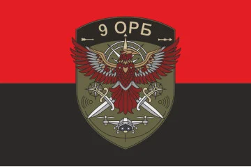 Флаг 9 ОРБ (отдельный разведывательный батальон) ВСУ. Вариант-03